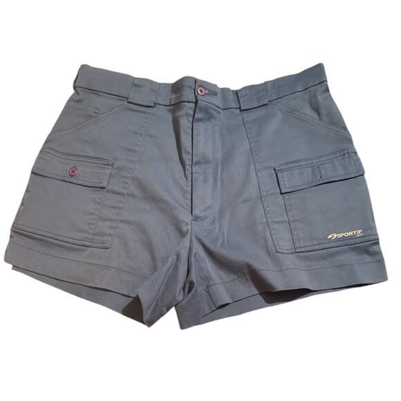 Sporting Original Shorts Cargo Blue Size 38 Short Inseam Stretch - Picture 1 of 4